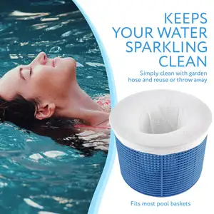 Calcetines de Skimmer para piscina, cestas de filtros, limpia restos y hojas para piscinas de suelo y sobre el suelo