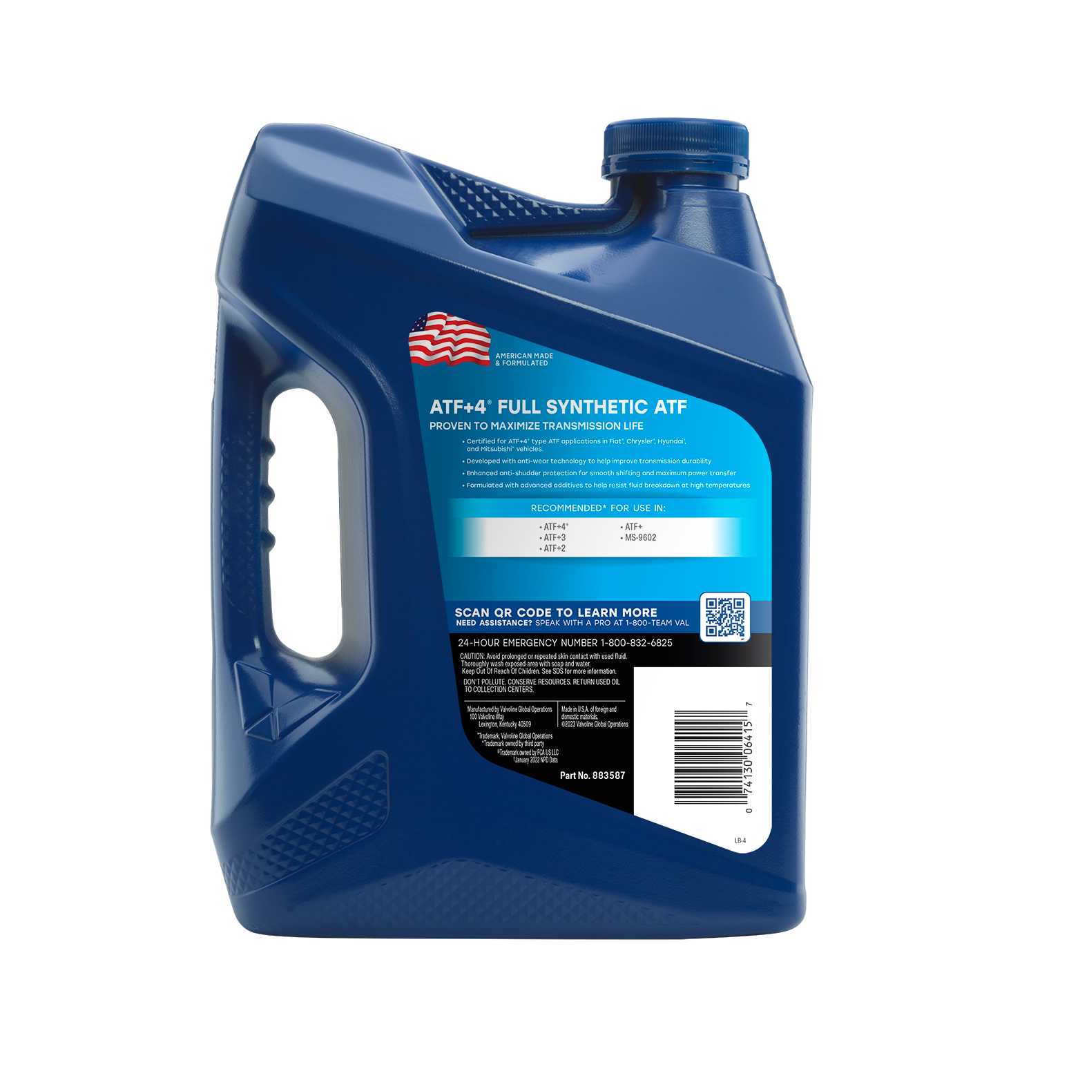 Valvoline 1 Gallon 3.78L Full Synthetic ATF +4 Premium Automatic Transmission Fluid Plastic Bottle 3 Bottles/Pack 78 Auto Parts Image 2