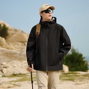 Hooded Softshell Windbreaker Jacket Unisex Full Sleeve Windproof Outdoor Hiking Clothing - Product Image 3