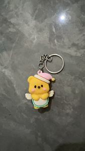 LLavero de Oso de Mantequilla para Mochila Escolar, Hebilla de Llave de Dibujos Animados de Anime, Colgante Móvil, Regalos para Niñas, 24 Unidades - Product Image 5