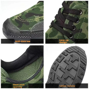 Zapatos de Seguridad de Lona Personalizables para Hombre - Suela de Goma Antideslizante, Zapatillas de Trabajo Resistentes al Desgaste para Construcción y Agricultura - Product Image 6