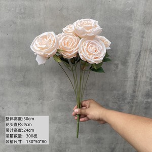 ช่อดอกกุหลาบประดิษฐ์ ดอกไม้ผ้าไหม คุณภาพสูง เหมาะสำหรับตกแต่งงานแต่งงาน ตกแต่งบ้าน และเป็นพร็อพถ่ายภาพ - Product Image 3