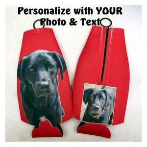 Funda Aislante Personalizada para Botellas de Cerveza, Funda de Neopreno con Cierre para Botellas de Cerveza, Enfriador con Nombre o Texto - Product Image 3