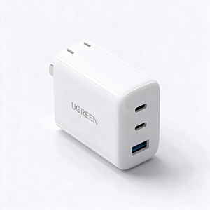 Cargador GaN Plegable UGREEN 65W 2C1A de 3 Puertos CD275, Cargador Rápido de Pared PD para Teléfono Inteligente, Tableta y Portátil - Product Image 1