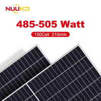 Directo de fábrica Stock DE LA UE Venta caliente bifacial 485W-505W PERC Célula solar Sistema comercial industrial Potencia OEM N-Type Topcon