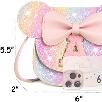 Sac bandoulière à lettres scintillantes avec lunettes de soleil en forme de cœur, parfait pour les anniversaires de filles, les voyages en plein air, les cadeaux de vacances, ensemble cadeau pour enfants