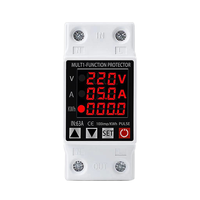 Relais de protection de courant CA réglable 63A 230V avec régulateur de sur/sous-tension et affichage LED, montable sur rail DIN SVC pour fréquence 50Hz