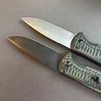 Nouveau couteau pliant EDC 4300 pour collectionneur, utilisation camping, changement de lame par bouton-poussoir, manche G10, texture ondulée, deux options de finition de lame
