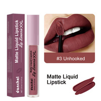 Rouge à lèvres liquide mat Danchel, longue tenue, anti-transfert, fini velours mat intense