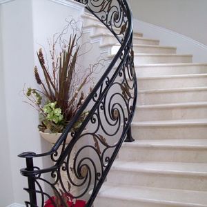 Rampe d'<span class=keywords><strong>escalier</strong></span> moderne en <span class=keywords><strong>fer</strong></span> <span class=keywords><strong>forgé</strong></span>, best-seller 2015, design polyvalent pour l'extérieur, utilisable sur les balcons, les escaliers, les villas, les centres commerciaux - Product Image 1