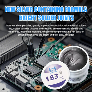 Pâte à souder BGA à l'étain à 183 degrés, 50g, sans plomb, <span class=keywords><strong>pour</strong></span> réparation de carte mère de téléphone portable, ligne volante en acier, réparation de <span class=keywords><strong>soudure</strong></span> de téléphone - Product Image 2