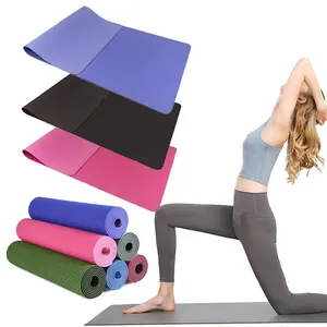 Tapis de yoga antidérapant de haute qualité 6mm 8mm avec logo personnalisé Tapis de yoga de fitness écologique avec logo personnalisé