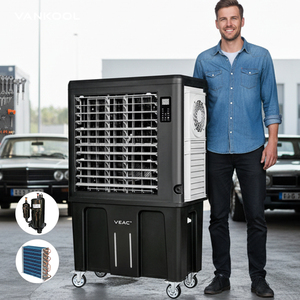 Two Cooling Systems Commercial Industrial Larger Factory Portable <b>Water</b> Evaporative Air <b>Cooler</b> Air Conditioner for Workshop Worl - Product Image 1