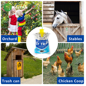 Perangkap Lalat yang Dapat Digunakan Kembali, Perangkap Lalat Luar Ruangan, Perangkap Lebah, Lalat, dan Tawon dari Plastik untuk Taman - Product Image 4