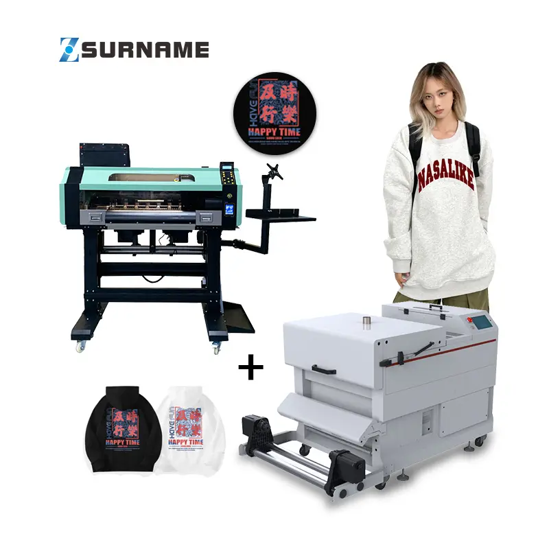 Zhou Nom de famille imprimante dtf professionnelle pour vêtements imprimante de film pour animaux de compagnie automatique numérique T-shirt machine d'impression dtf 60cm imprimantes