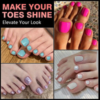 Vente en gros de faux ongles en gel souple ultra fins et ultra transparents, style français, sans couture, couvrant entièrement l'ongle, à presser, pour le nail art