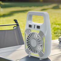 Lampe de camping multifonctionnelle rechargeable Type-C, ventilateur portable, lumière LED, affichage de la puissance, lampe de camping avec poignée