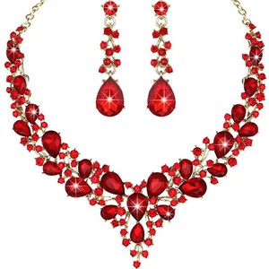 Đồ trang sức: Châu Âu và Mỹ cô dâu ăn mặc, tiệc Phụ kiện thiết lập, nước Thả vòng cổ, bông tai, đồ trang sức, 2025 phong cách mới - Product Image 5