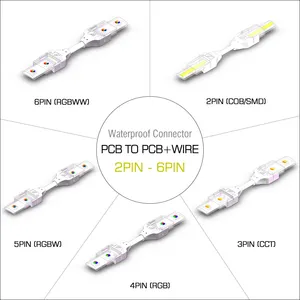 LED 스트립 커넥터 SMD COB PCB 코너 연결 LED 라이트 스트라이프 2 3 4 5Pin 8mm 10mm 12mm 솔더 프리 커넥터