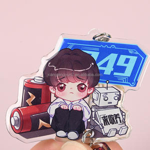 Llavero de Acrílico Personalizado con Forma de Dibujo Animado, Impresión de Texto Personalizado, Anillo Multifuncional para Llaves, Etiqueta de Identificación para Regalos, Antipérdida - Product Image 2