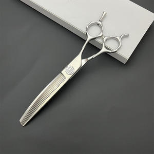 Tijeras para peluquería de mascotas Vg10, 7 pulgadas, curvadas, de acero inoxidable con acabado mate para cortar el pelo de perros - Product Image 2