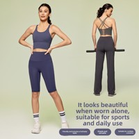 Soutien-gorge de yoga et de course pour femme, couleur unie, maintien élevé, bretelles croisées, antichoc, collection Printemps/Été D19095