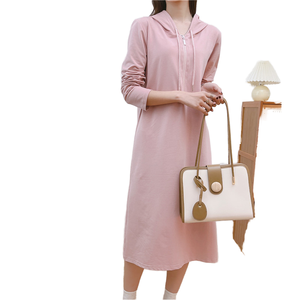 <span class=keywords><strong>Vestido</strong></span> <span class=keywords><strong>Rosa</strong></span> leche materna <span class=keywords><strong>de</strong></span> manga larga <span class=keywords><strong>de</strong></span> maternidad multifuncional sostenible - Product Image 1