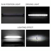 12V 24V Super Bright High Lumen led bar de voiture, 12 22 32 42 52 pouces Combo simple rangée led barre lumineuse pour camion