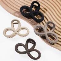 Pinces à cheveux en plastique de 9 cm, forme infini, finition mate, forte tenue, antidérapantes, pour femmes, épaisses, pour fêtes, en carton