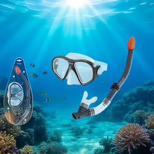 Set maschera da snorkeling Intex con lenti antiappannamento e tubo traspirante per adulti e ragazzi - Product Image 3