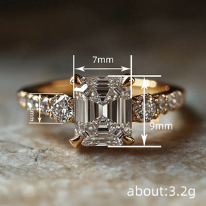 Anello quadrato da donna dal design geometrico minimalista, accessorio per dita da indossare tutti i giorni - Product Image 4