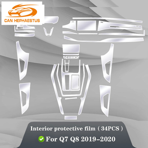 Untuk Audi Q7 Q8 2019 2020 Konsol Tengah Interior Mobil Transparan TPU Film Pelindung Anti Gores Perbaikan Aksesori Film Reparasi - Product Image 3