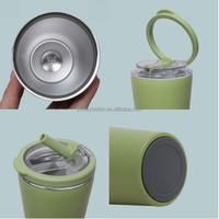 Vente en gros d'usine, tasse isotherme à double paroi de 480 ml avec poignée, base en liège antidérapante, personnalisable, tasse à eau pour la maison, tasse à café