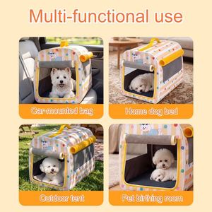 Transportín para Mascotas Impermeable y Plegable de Poliéster Oxford, Cama para Gatos, Previene la Suciedad, Asiento de Seguridad para Perros Pequeños y Gatos, Viajes, Paseos al Aire Libre, Caseta para Perros - Product Image 2