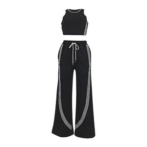 Ensemble de survêtement décontracté pour femme, pantalon de jogging surdimensionné, sans manches, en molleton français, élégant, vêtements de détente, streetwear, 2 pièces - Product Image 4