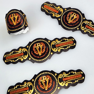 Diskon besar Label cerutu kustom logo pribadi & Label produk cerutu merek stiker cetak cap panas tanpa pita perekat - Product Image 3
