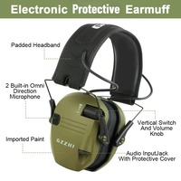 Casque tactique professionnel anti-bruit pour l'enregistrement audio et le tir, avec protège-oreilles isolants en ABS pour la chasse et le tir sur cible