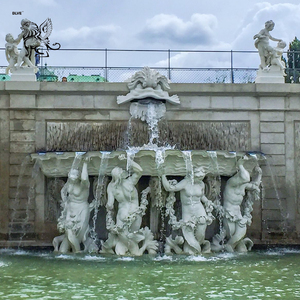 Esculturas decorativas para exteriores grandes talladas en piedra blanca Dios griego Poseidón Cascada Fuentes Mármol Fuente <span class=keywords><strong>Trevi</strong></span> - Product Image 2