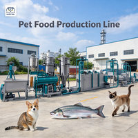Machine de production d'extrudeuses de granulés humides pour aliments pour animaux de compagnie, aliments pour chiens, aliments pour poissons flottants, capacité de 250-400 kg/h