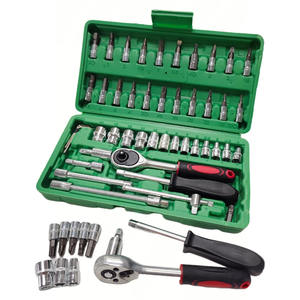 Juego de Herramientas Automotrices Profesional Todo en Uno de 46 Piezas, Juego Completo de Llaves de Trinquete y Vasos con Caja de Herramientas Resistente para Mecánicos Profesionales y Bricolaje - Product Image 3