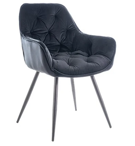 Ghế phòng khách hiện đại giữa thế kỷ ghế nhà bếp hiện đại ghế ăn tối Ghế bành Ghế nhung hiện đại màu xám - Product Image 2