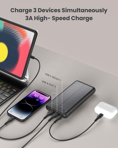 Banco de Energía Portátil Personalizado con Panel Solar, Li-Polímero, Impermeable, con Doble USB Tipo C, 20000mAh, Carga Rápida <span class=keywords><strong>para</strong></span> Teléfonos Celulares - Product Image 4