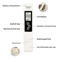 Pena uji kualitas air TDS multifungsi portabel stok pabrik terlaris EC PH meter rumah tangga pengiriman cepat