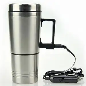 Taza de calefacción para coche C72 de 12V, taza calefactora de acero inoxidable para coche, taza de agua de calefacción multiusos, interiores universales para coche