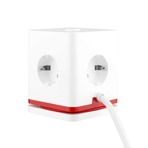 Thiết Kế EU Bảo Vệ Tăng Ổ Cắm Điện Cube Dải Điện Máy Tính Để Bàn Ổ Cắm Trắng 3 Cách Cube Ổ Cắm Với USB Và Sạc Cabled - Product Image 1