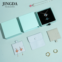 Boîte à bijoux en carton de luxe avec tiroir coulissant et logo personnalisé, emballage pour bijoux, boîte à collier, emballage pour bijoux