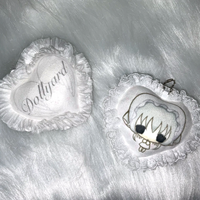 Coussin en peluche personnalisé en forme de cœur avec bordure en dentelle, porte-clés cœur, breloque de sac, accessoires de porte-clés