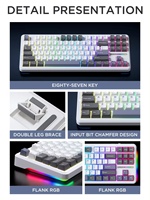 Clavier mécanique sans fil AULA F99 - Rétroéclairage RVB, Hot-Swap, Trois modes, USB Type-C, Ergonomique en plastique pour ordinateur de bureau, Nouveau clavier de jeu