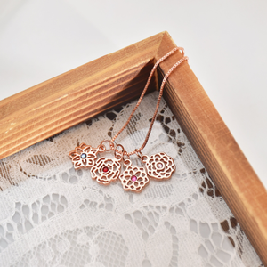 Usine en gros <span class=keywords><strong>naissance</strong></span> fleur <span class=keywords><strong>collier</strong></span> étanche et sans nickel <span class=keywords><strong>naissance</strong></span> fleur bijoux famille <span class=keywords><strong>collier</strong></span> pour <span class=keywords><strong>maman</strong></span> - Product Image 3