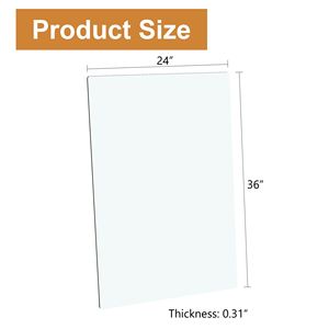 Affichage de table transparent résistant à la chaleur en verre trempé rectangulaire DB 24*36 pouces pour la cuisine et diverses occasions - Product Image 3